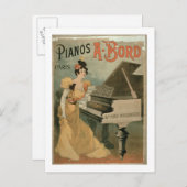 Advertisement voor A. Bord Pianos, Parijs' (kleur Briefkaart (Voorkant / Achterkant)