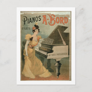 Advertisement voor A. Bord Pianos, Parijs' (kleur Briefkaart