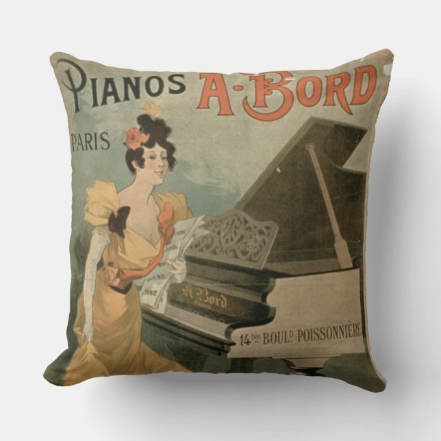 Advertisement voor 'A. Bord Pianos, Parijs' (kleur Kussen (Voorkant)