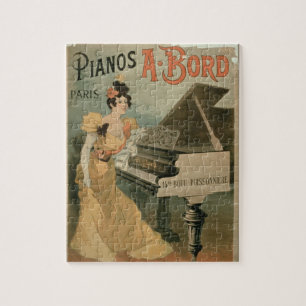 Advertisement voor 'A. Bord Pianos, Parijs' (kleur Legpuzzel