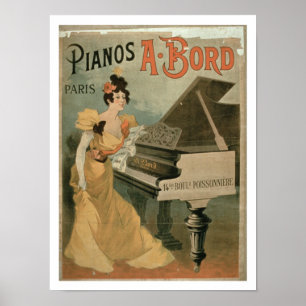 Advertisement voor A. Bord Pianos, Parijs' (kleur Poster