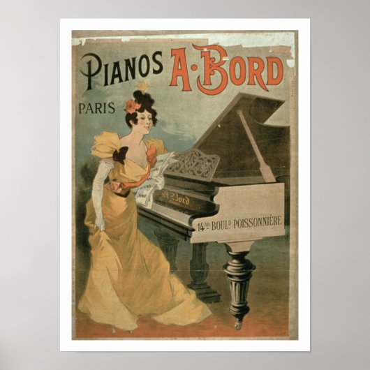 Advertisement voor A. Bord Pianos, Parijs' (kleur Poster (Voorkant)