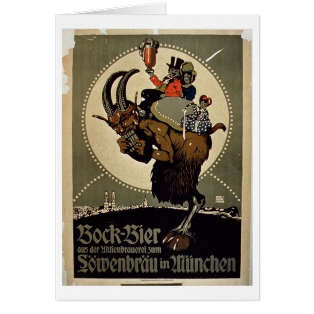 Advertisement voor Bock Beer uit Lowenbrau Brewer (Voorkant)