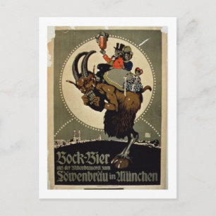 Advertisement voor Bock Beer uit Lowenbrau Brewer Briefkaart