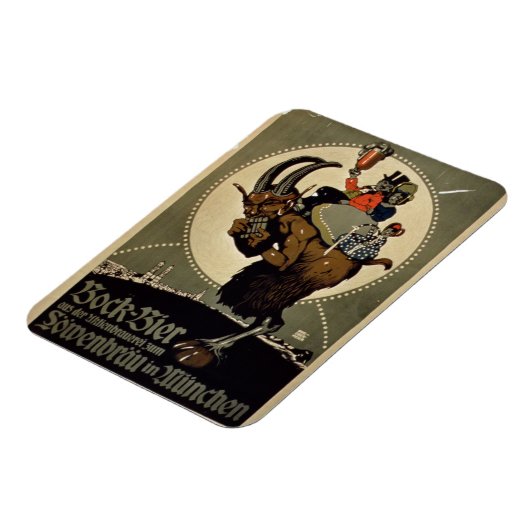 Advertisement voor Bock Beer uit Lowenbrau Brewer Magneet (Linkerzijde)