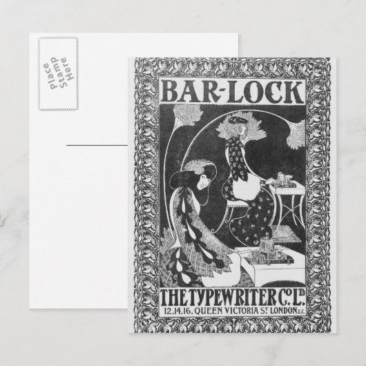 Advertisement voor borden-Lock-schrijfmachines, c. Briefkaart (Voorkant / Achterkant)