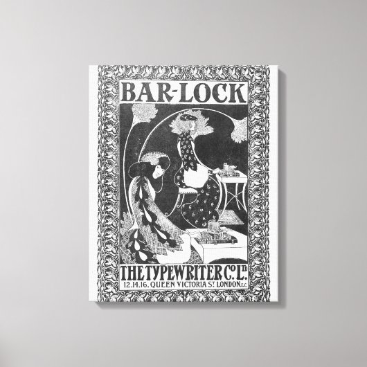 Advertisement voor borden-Lock-schrijfmachines, c. Canvas Afdruk (Voorkant)