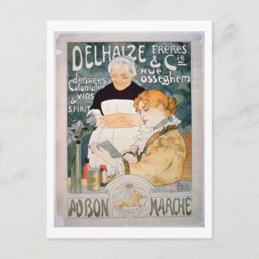 Advertisement voor Delhaize, Brothers en Co. op de Briefkaart (Voorkant)