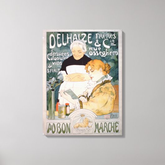 Advertisement voor Delhaize, Brothers en Co. op de Canvas Afdruk (Voorkant)