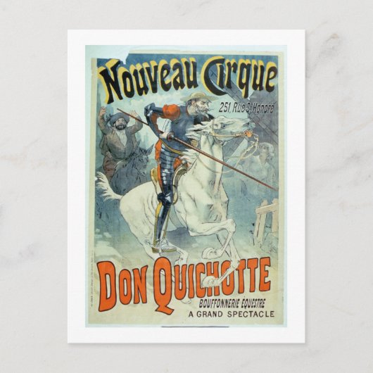 Advertisement voor "Don Quichot, New Circus", paar Briefkaart (Voorkant)