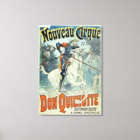 Advertisement voor "Don Quichot, New Circus", paar Canvas Afdruk (Voorkant)