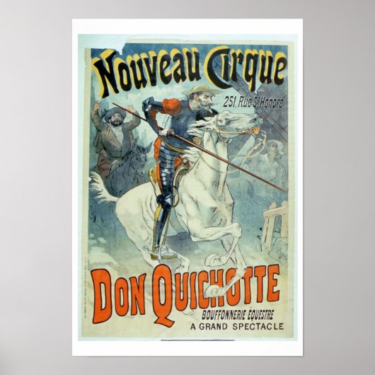 Advertisement voor "Don Quichot, New Circus", paar Poster (Voorkant)