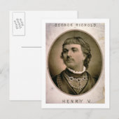 Advertisement voor "George Rignold als Henry V" (k Briefkaart (Voorkant / Achterkant)