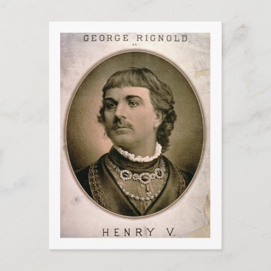 Advertisement voor "George Rignold als Henry V" (k Briefkaart (Voorkant)