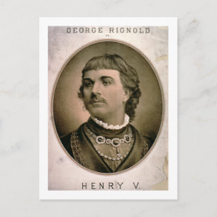 Advertisement voor "George Rignold als Henry V" (k Briefkaart