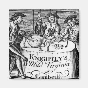 Advertisement voor 'Knightly's Mild Virginia Magneet