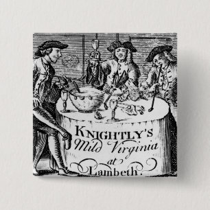Advertisement voor 'Knightly's Mild Virginia Vierkante Button 5,1 Cm