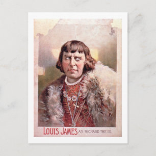 Advertisement voor "Louis James as Richard III" (c Briefkaart