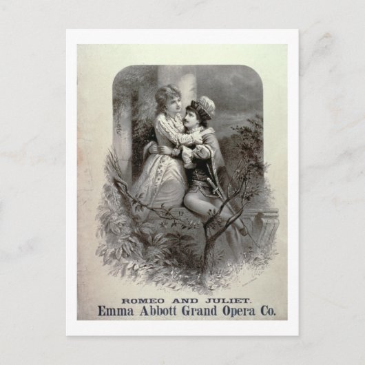 Advertisement voor "Romeo and Juliet", beginnend E Briefkaart (Voorkant)