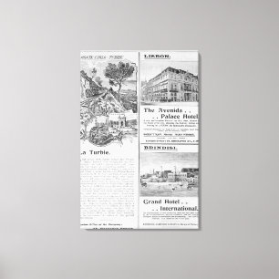 Advertisements for La Turbie Restaurant Canvas Afdruk