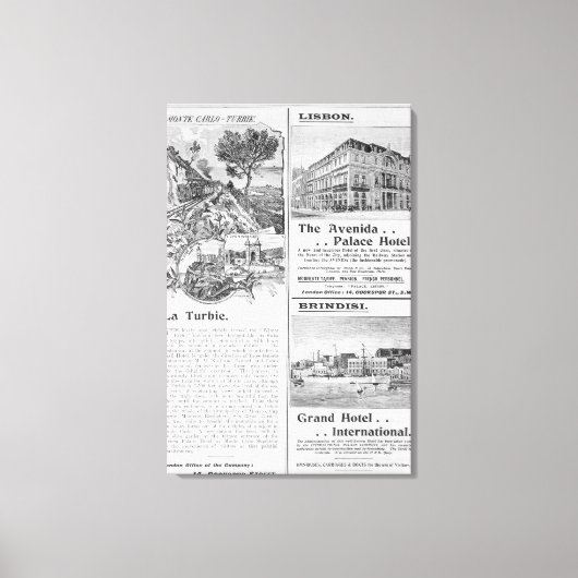 Advertisements for La Turbie Restaurant Canvas Afdruk (Voorkant)