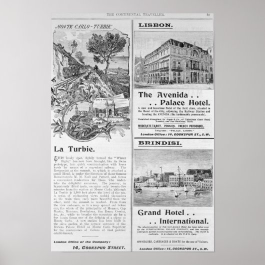 Advertisements for La Turbie Restaurant Poster (Voorkant)