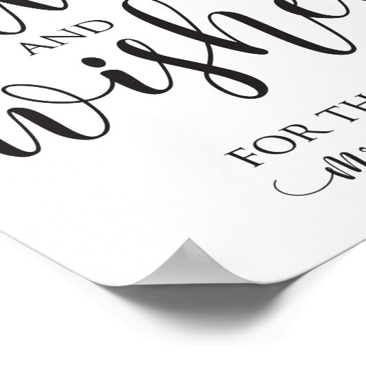 Advice and Well Wishes Wedding Decor Sign Poster (Hoek)