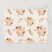 Advice and Wishes Fall Pumpkin Bridal Shower Card Kaart (Achterkant)