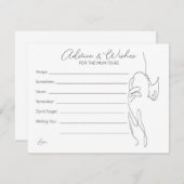 Advice and Wishes Mum To Be Card Baby Shower Games Informatiekaartje (Voorkant / Achterkant)