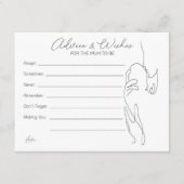 Advice and Wishes Mum To Be Card Baby Shower Games Informatiekaartje (Voorkant)