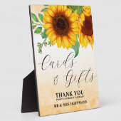 Advice and Wishes Sunflower sign Tabletop Plaque Fotoplaat (Zijkant)