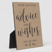 Advice and Wishes Wedding Decor Sign Fotoplaat (Zijkant)