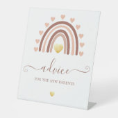 Advice Baby shower Pedestal Sign Reclamebord Met Voetstuk (Voorkant)