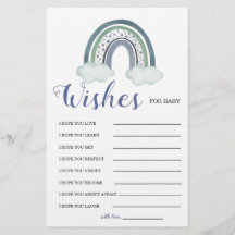 Advice Blue Baby Shower Game