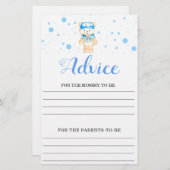 Advice Blue Boy Baby shower (Voorkant / Achterkant)