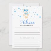 Advice Blue Boy Baby shower Kaart (Voorkant)