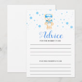 Advice Blue Boy Baby shower Kaart (Voorkant / Achterkant)