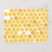 Advice Card Bee Botanical Floral Baby shower Informatiekaartje (Achterkant)