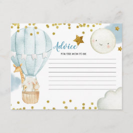 Advice Card Blue Hot Air Ballon Oerwoud Informatiekaartje