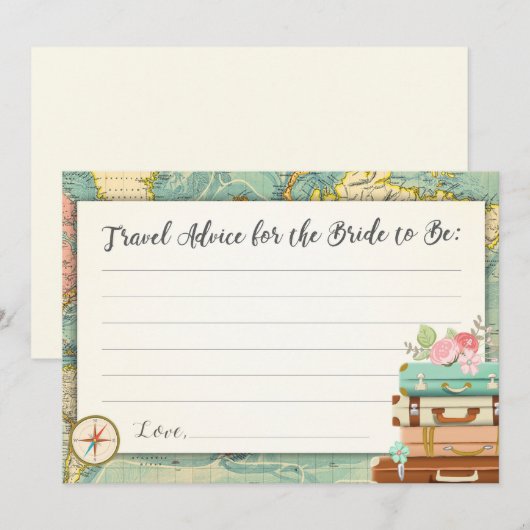 Advice card Bride Vrijgezellenfeest Game Miss aan  Advieskaart (Voorkant / Achterkant)