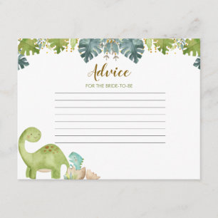 Advice Card Dinosaur Greenery floral Informatiekaartje