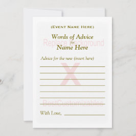 Advice Card-Sjabloon | partijgame Kaart