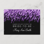 Advice Card Vrijgezellenfeest Paarse Falling Stars Advieskaart (Voorkant)