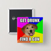 Advice Dog Button (Voorkant /achterkant)
