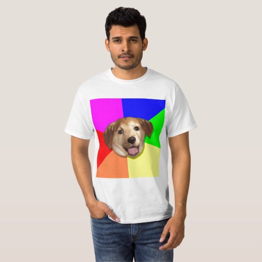 Advice Dog Internet Meme T-shirt (Voorkant volledig)