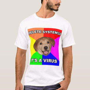 Advice Dog zegt: Het virus verwijderen T-shirt