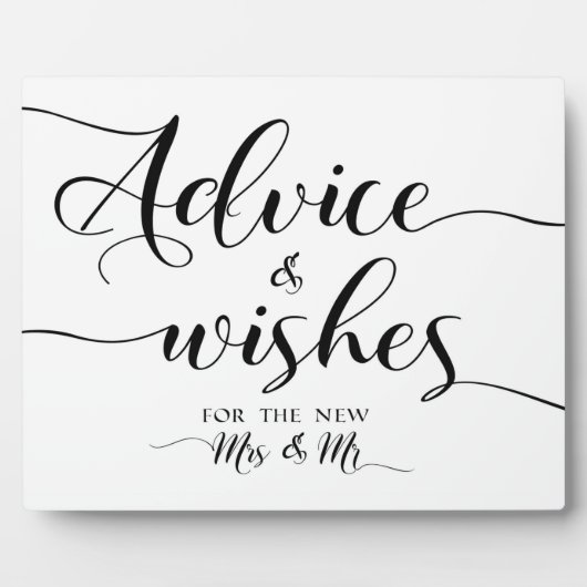 Advice en bruiloft fotoplaat (Voorkant)