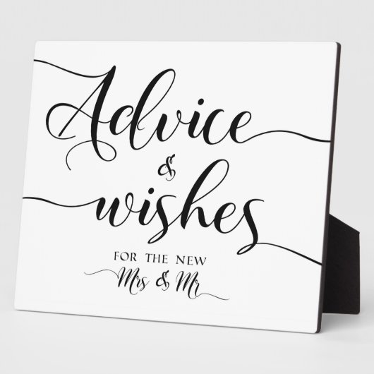 Advice en bruiloft fotoplaat (Zijkant)