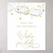 Advice en wenst Baby shower Poster (Voorkant)