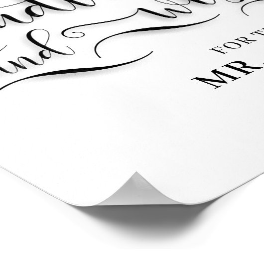 Advice en wenst bruiloft poster (Hoek)